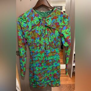 Zara Multicolor Floral Long Sleeve Dress